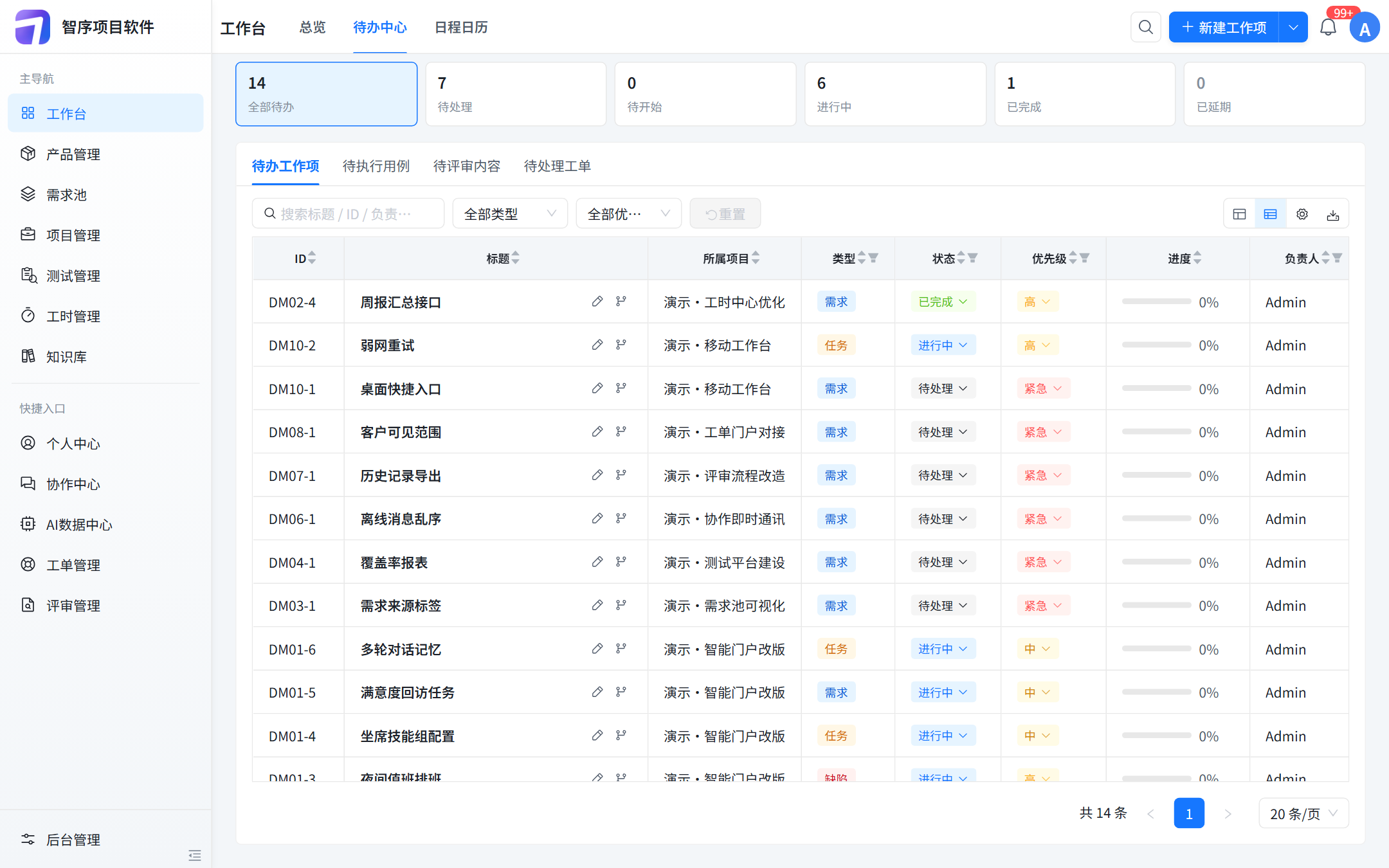 待办中心